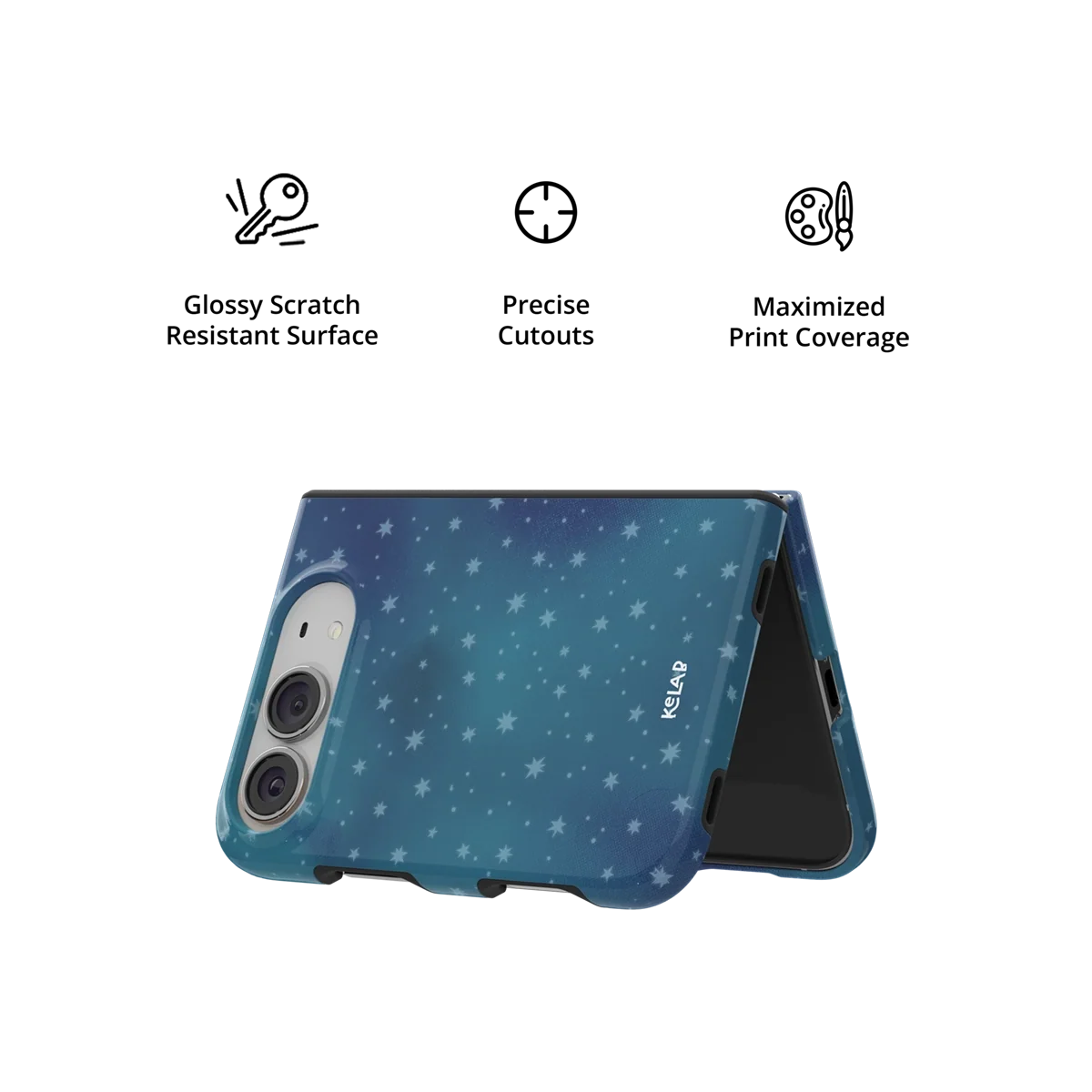 Moon Mist | Starry Midnight Blue iPhone Case