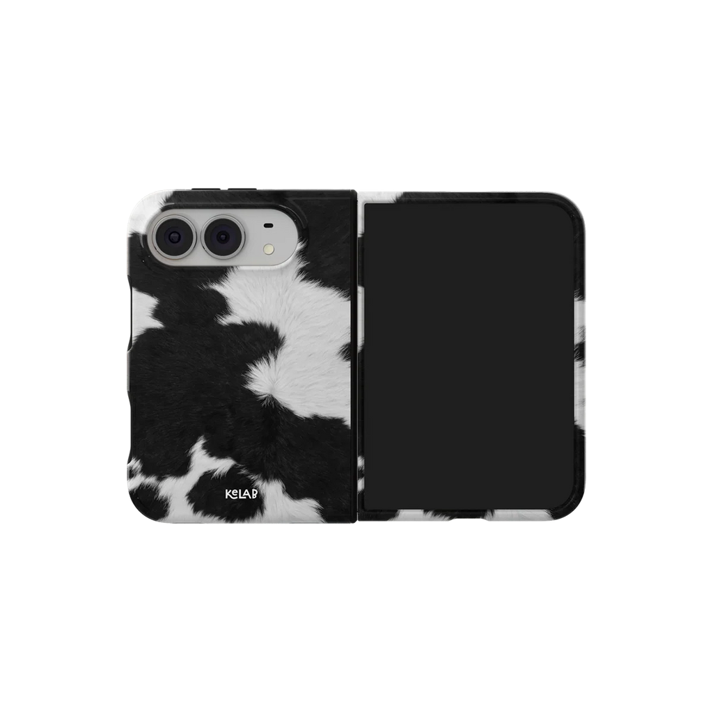 Cow Bell | Black & White Cow Print iPhone Case