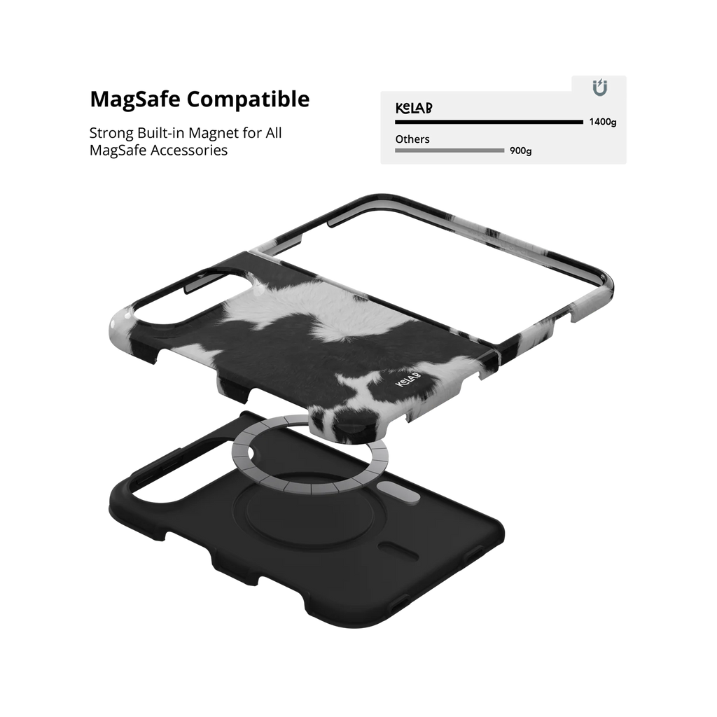 Cow Bell | Black & White Cow Print iPhone Case