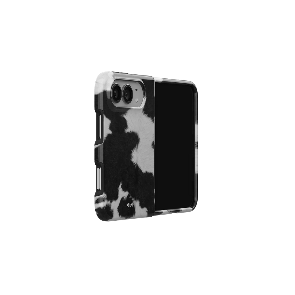 Cow Bell | Black & White Cow Print iPhone Case