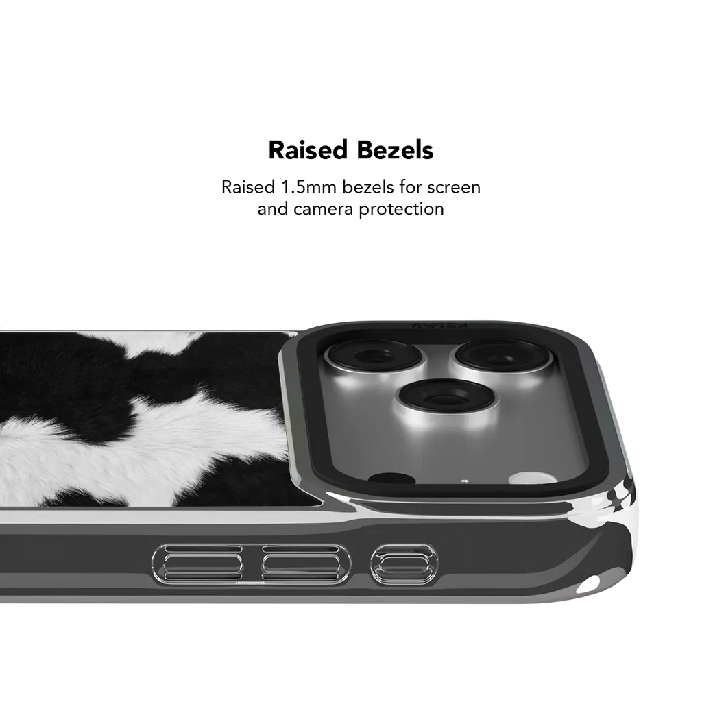 Cow Bell | Black & White Cow Print iPhone Case