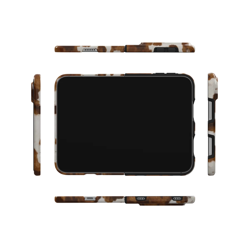 Milk & Mahogany | Brown & Cream Cow Print iPhone Case
