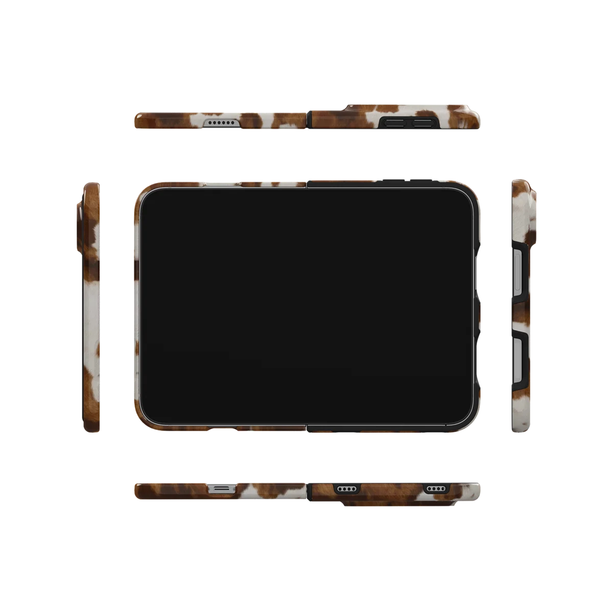 Milk & Mahogany | Brown & Cream Cow Print iPhone Case