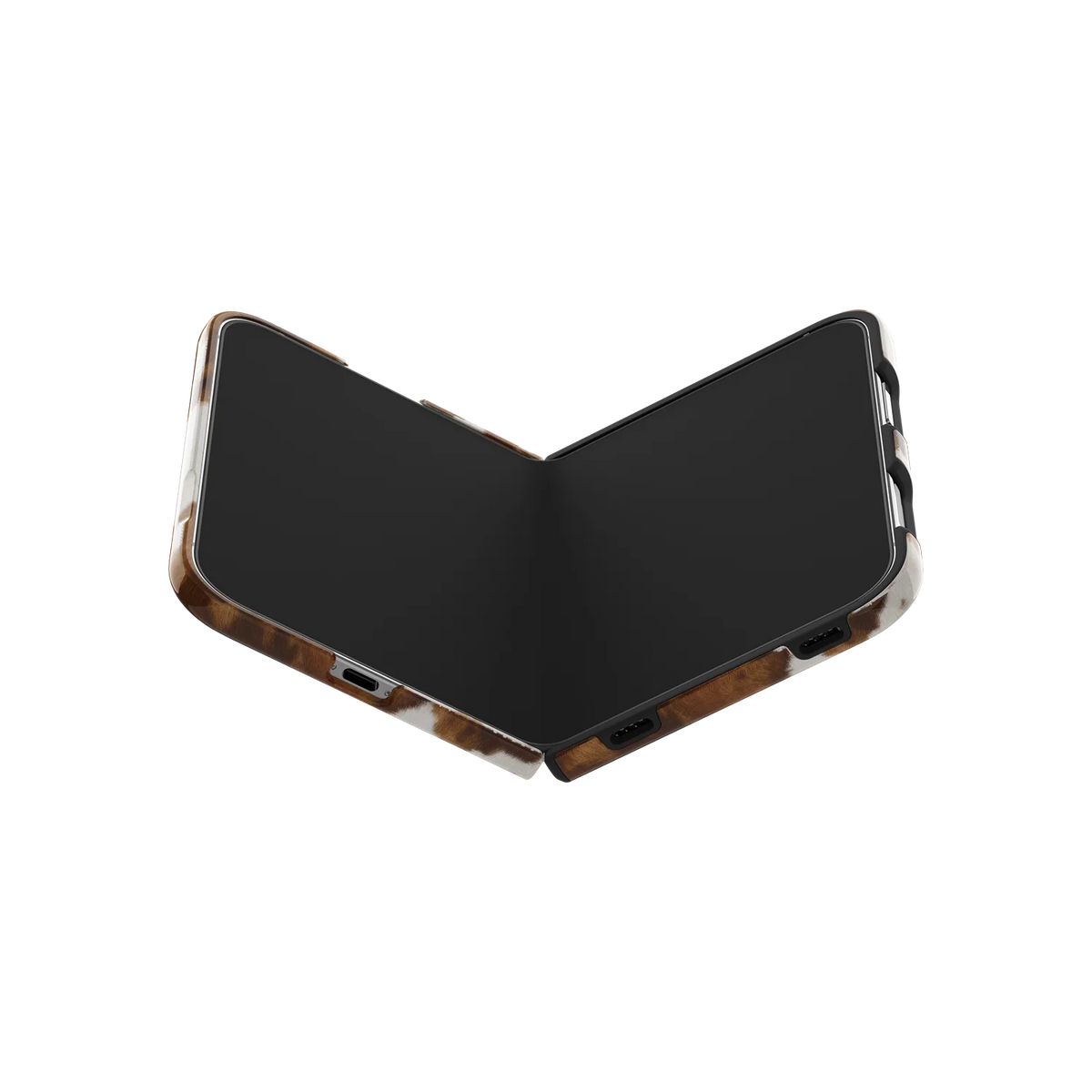 Milk & Mahogany | Brown & Cream Cow Print iPhone Case