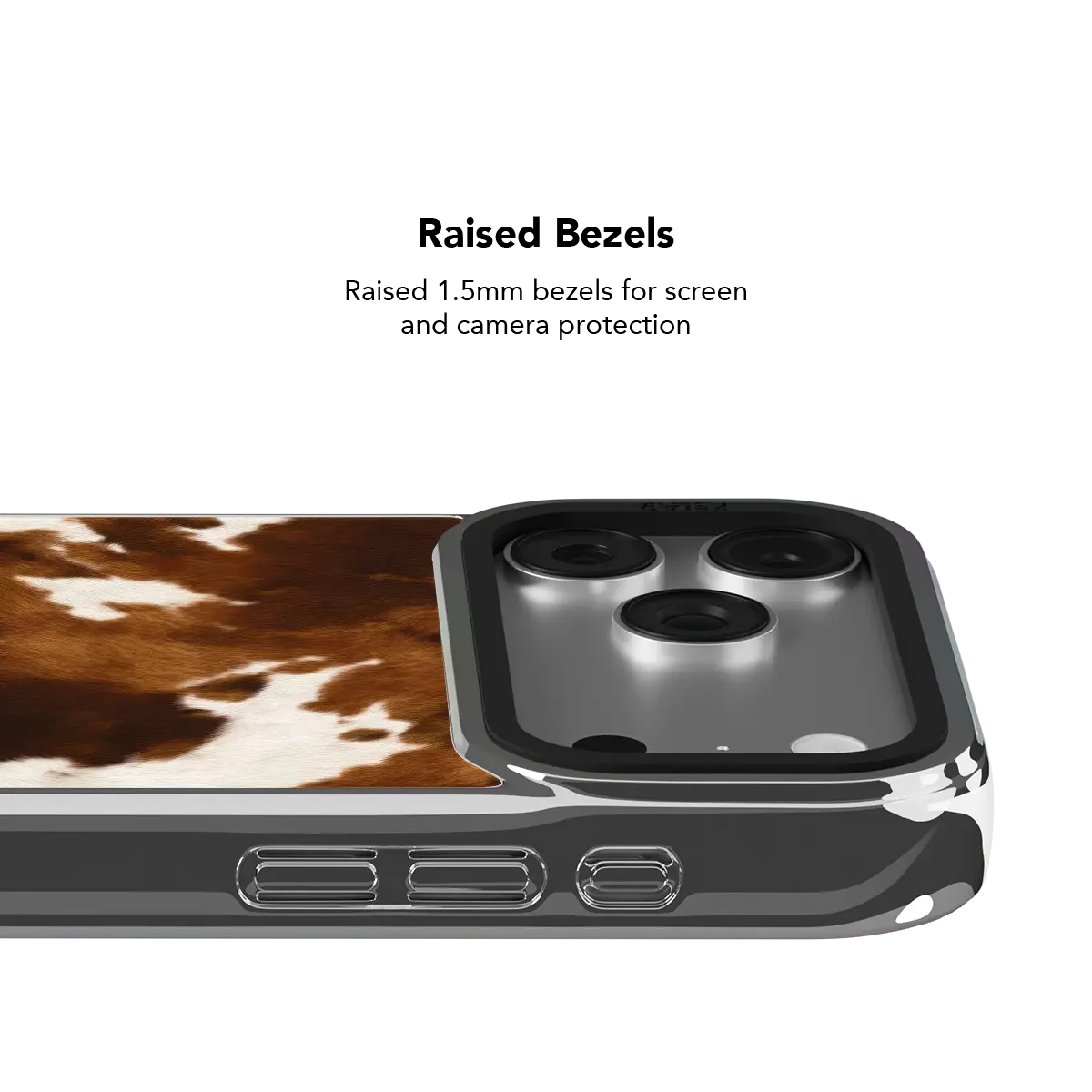 Milk & Mahogany | Brown & Cream Cow Print iPhone Case