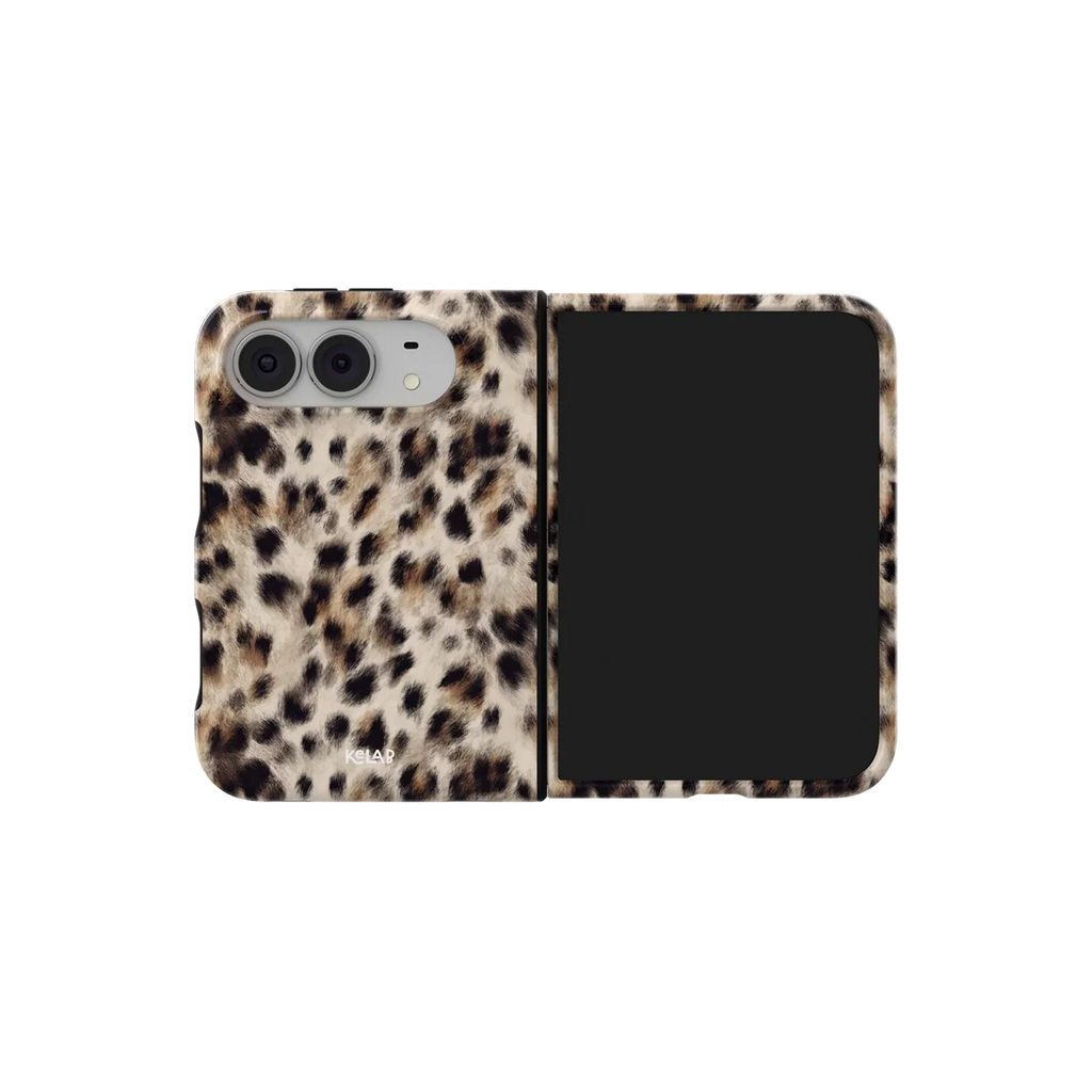 Arctic Aristocrat | Beige Cheetah Print iPhone Case