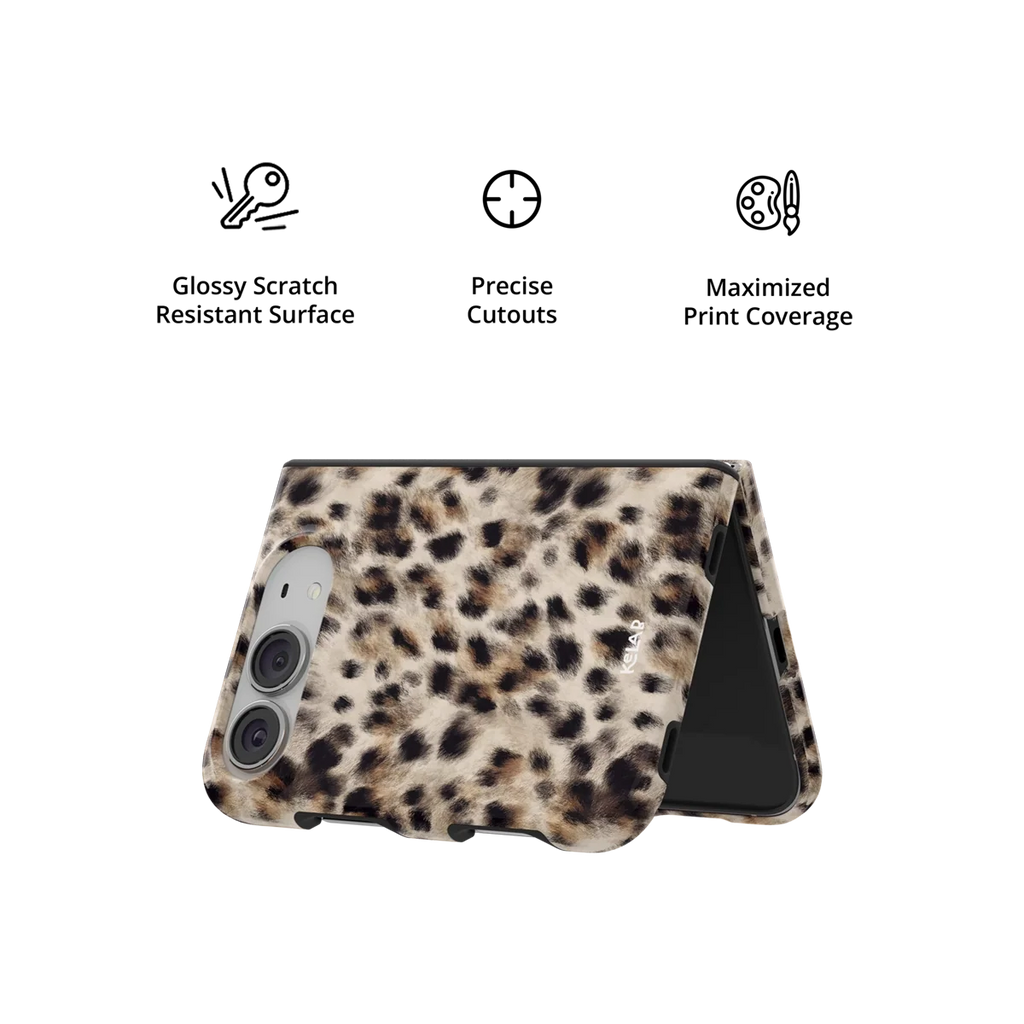 Arctic Aristocrat | Beige Cheetah Print iPhone Case