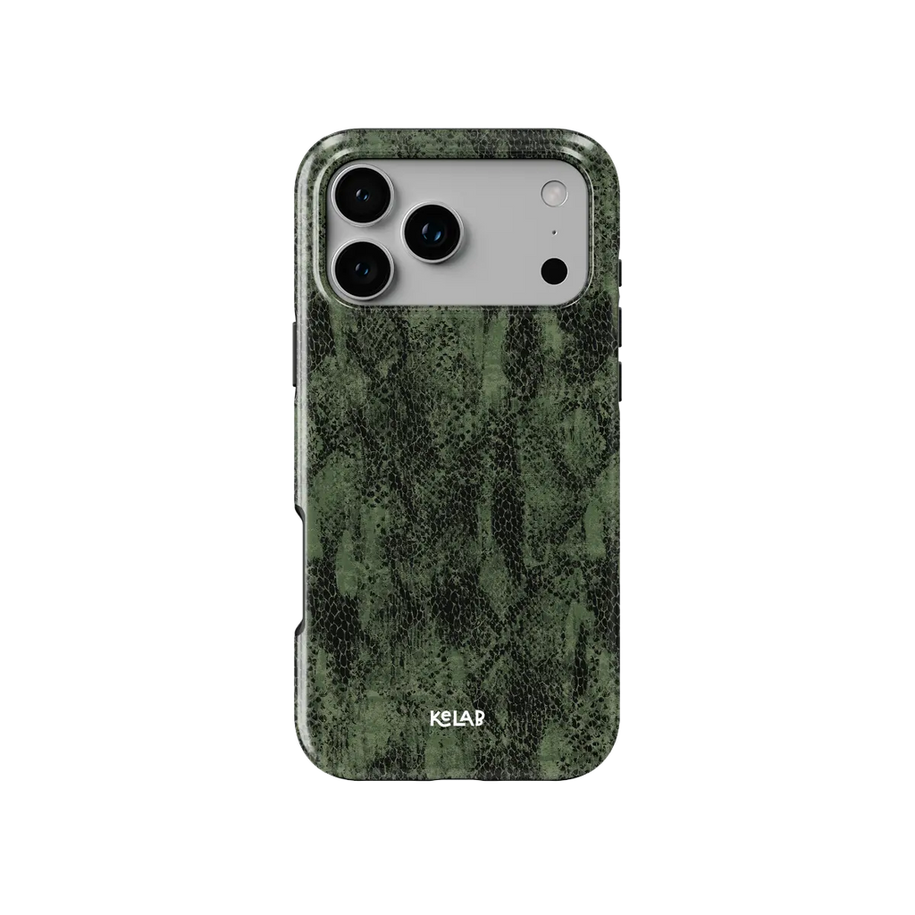 Emerald Python | Olive Green Snake Print iPhone Case