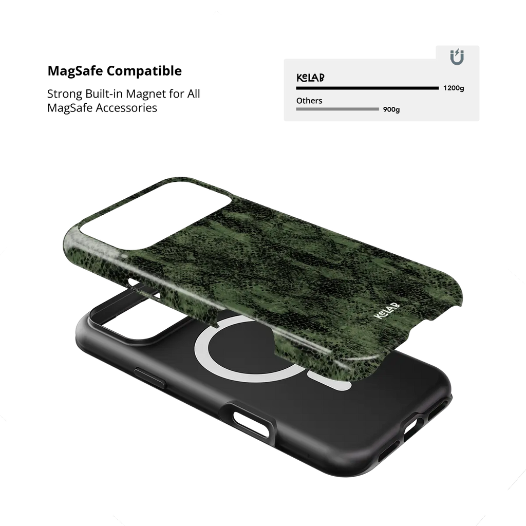 Emerald Python | Olive Green Snake Print iPhone Case
