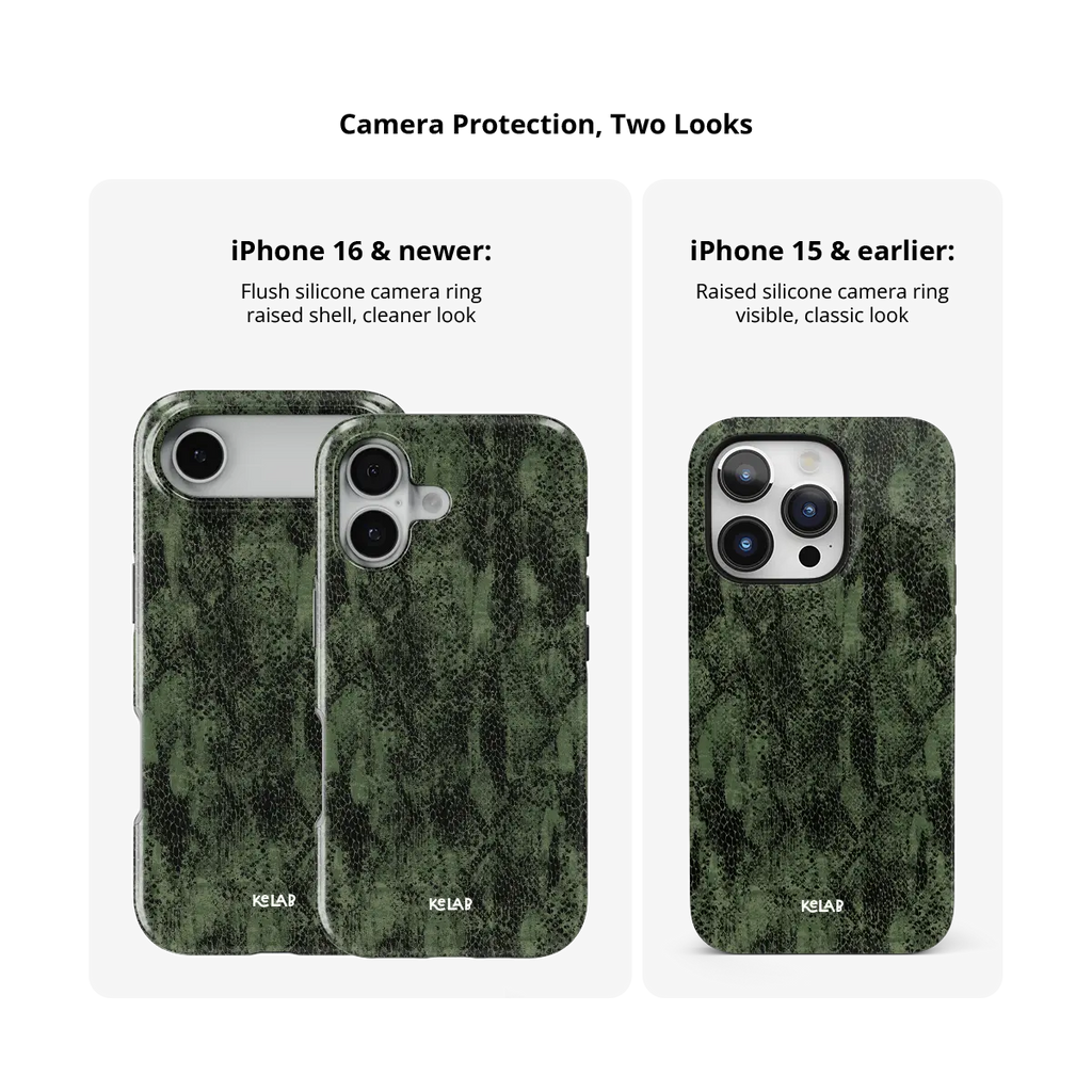 Emerald Python | Olive Green Snake Print iPhone Case