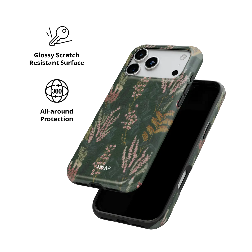 Heather & Hearth | Dark Academia Floral iPhone Case