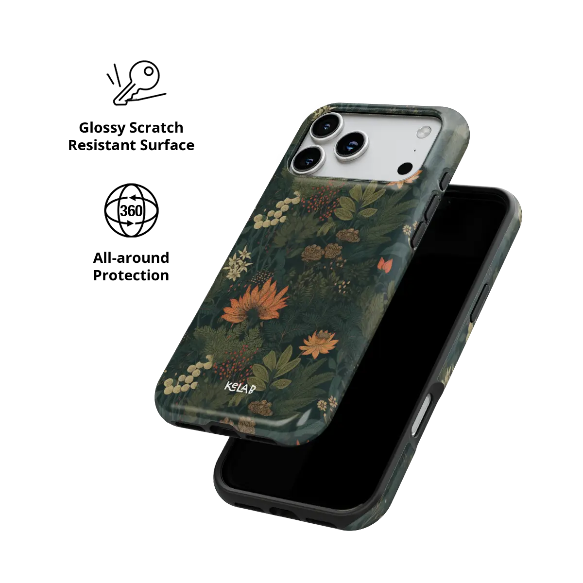 Elderberry Enchantment | Dark Academia Floral iPhone Case