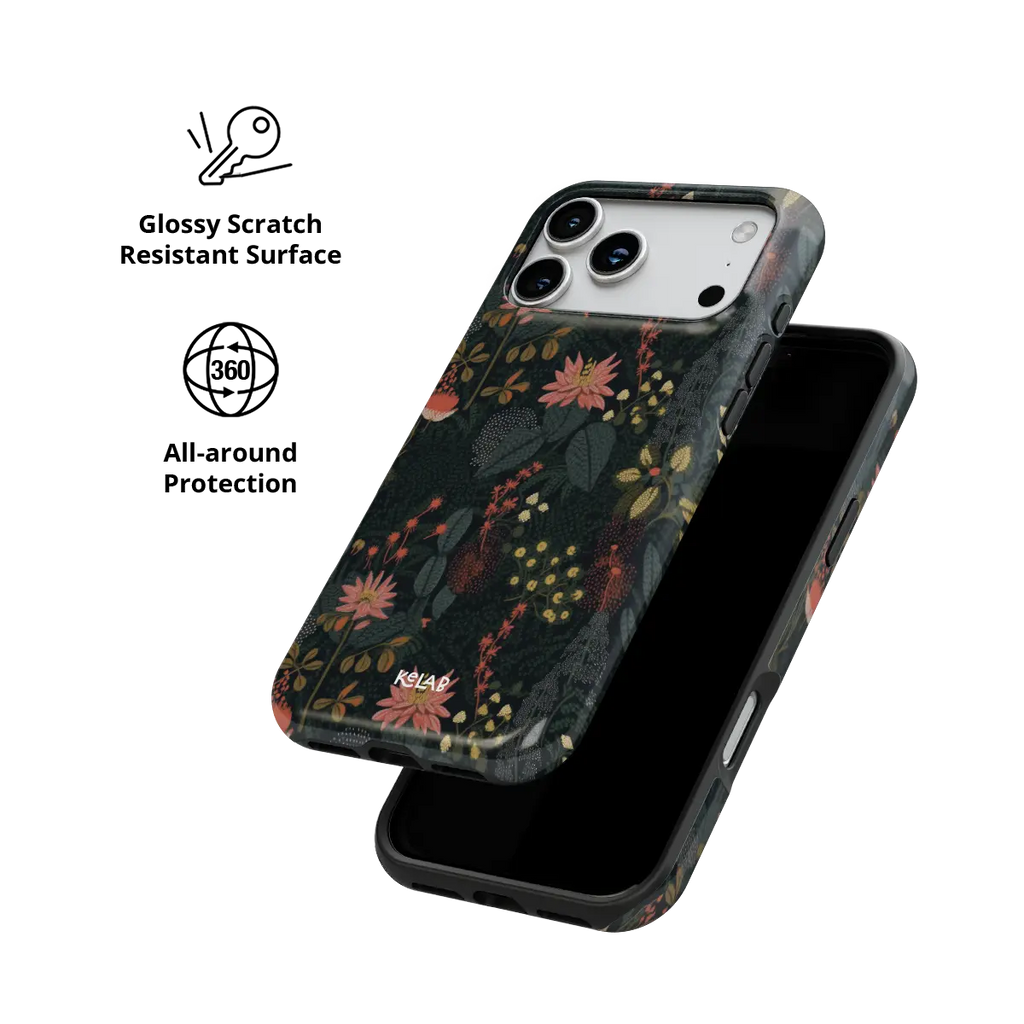 Starlit Botanica | Midnight Floral iPhone Case