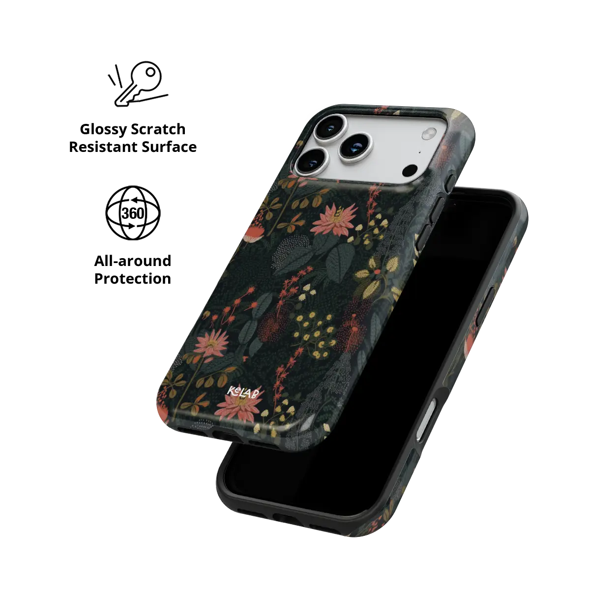 Starlit Botanica | Midnight Floral iPhone Case