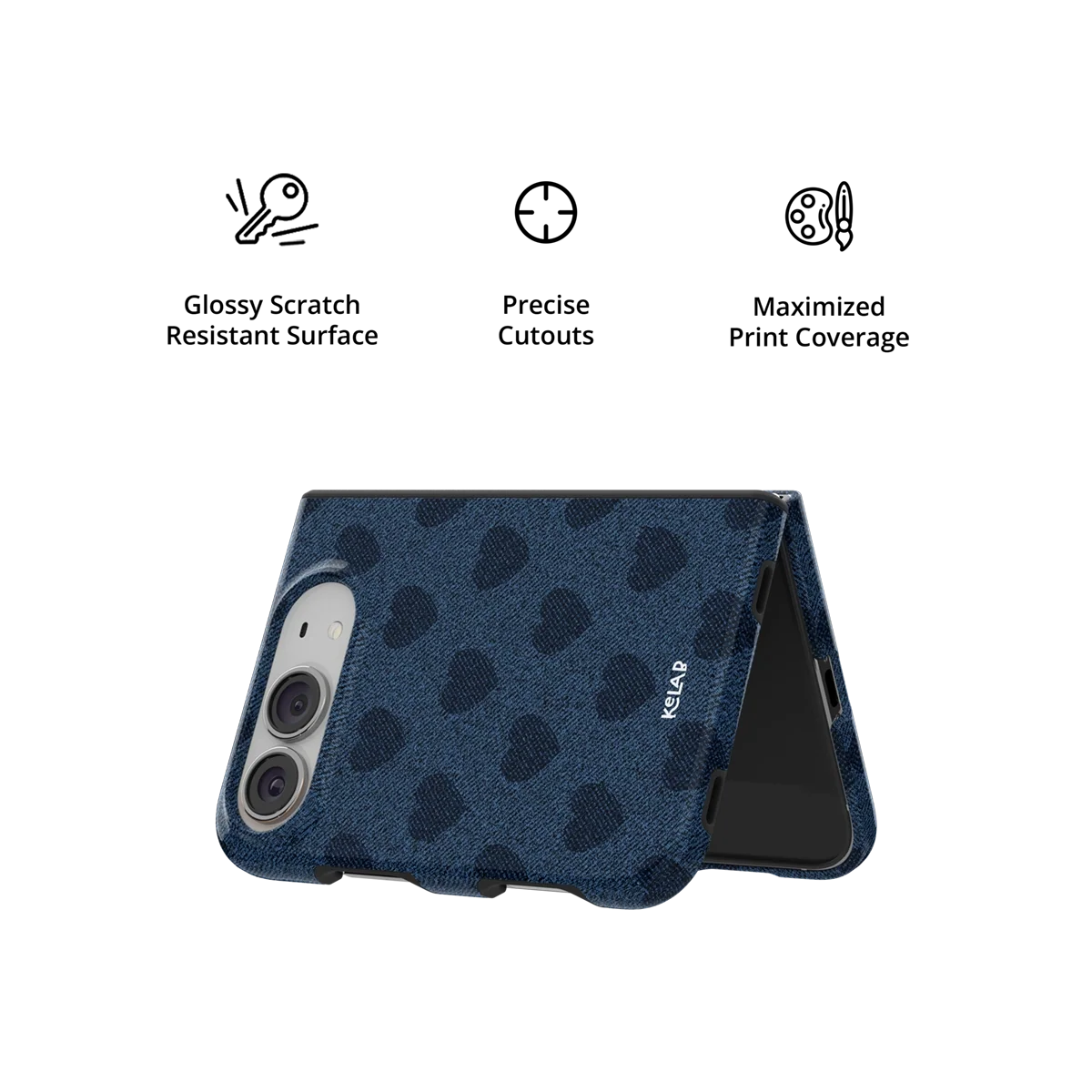 Indigo Crush | Denim Heart Y2K iPhone Case