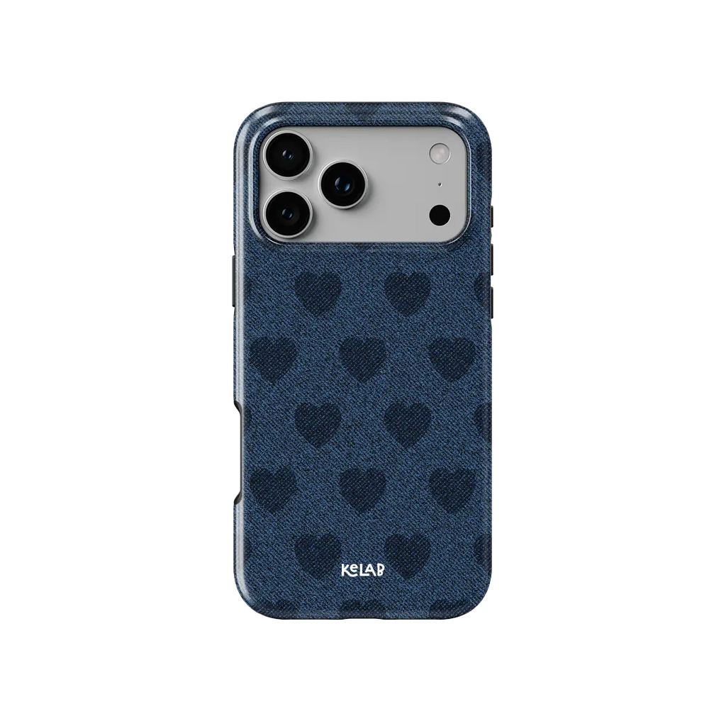 Indigo Crush | Denim Heart Y2K iPhone Case