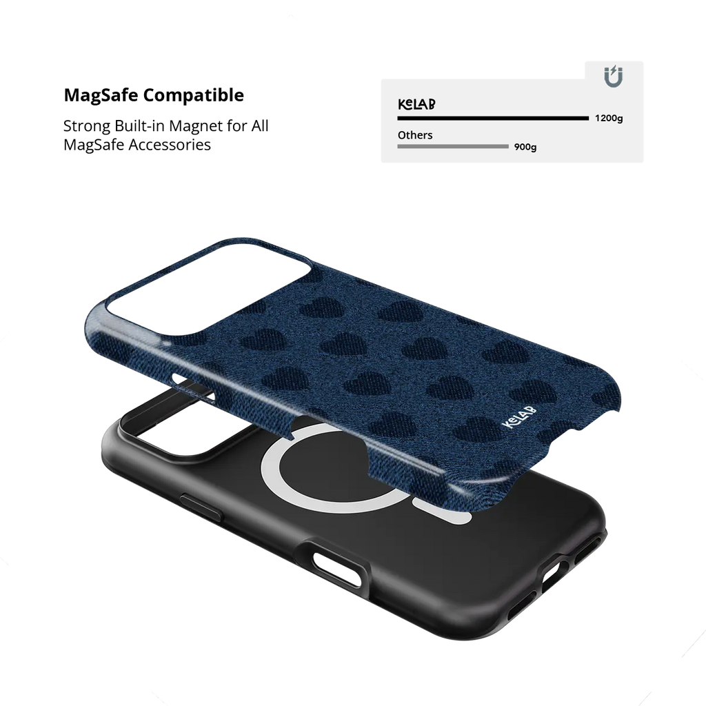 Indigo Crush | Denim Heart Y2K iPhone Case