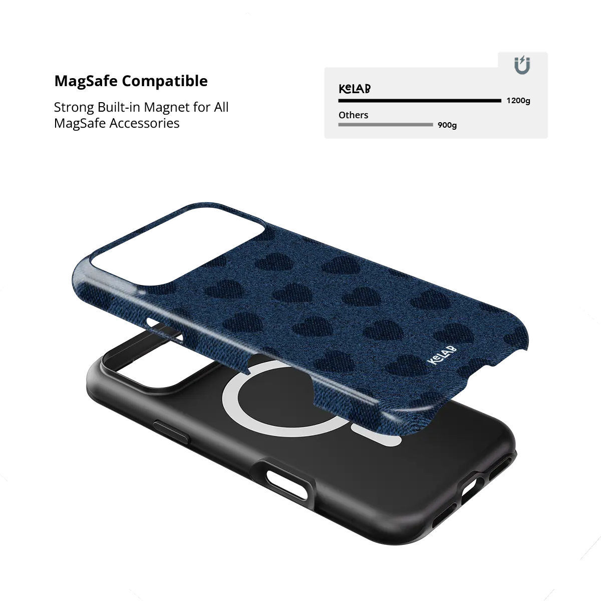 Indigo Crush | Denim Heart Y2K iPhone Case