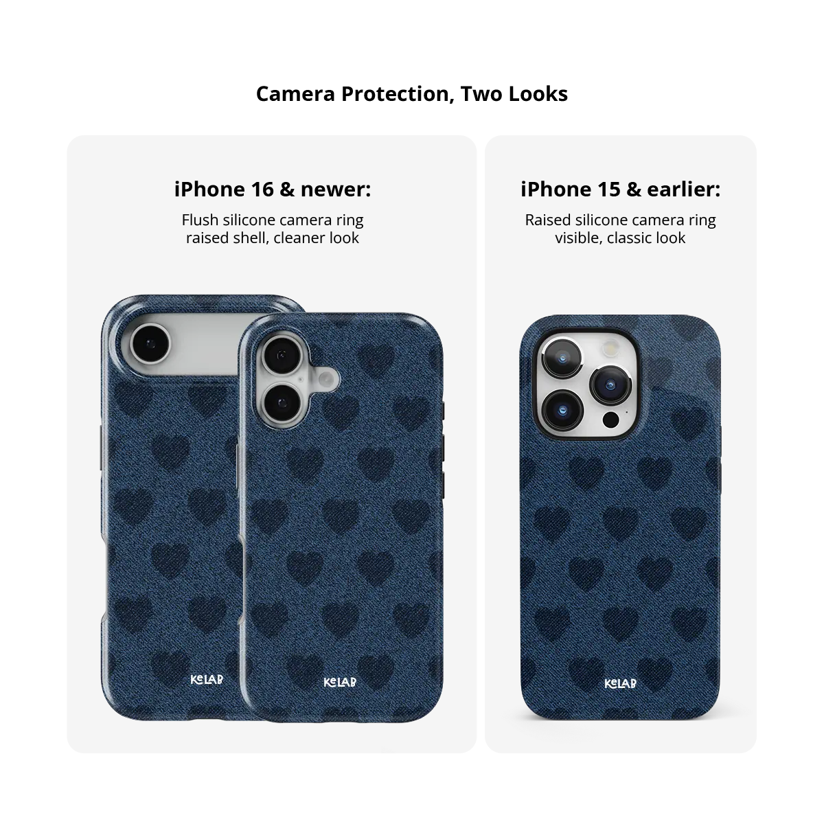 Indigo Crush | Denim Heart Y2K iPhone Case