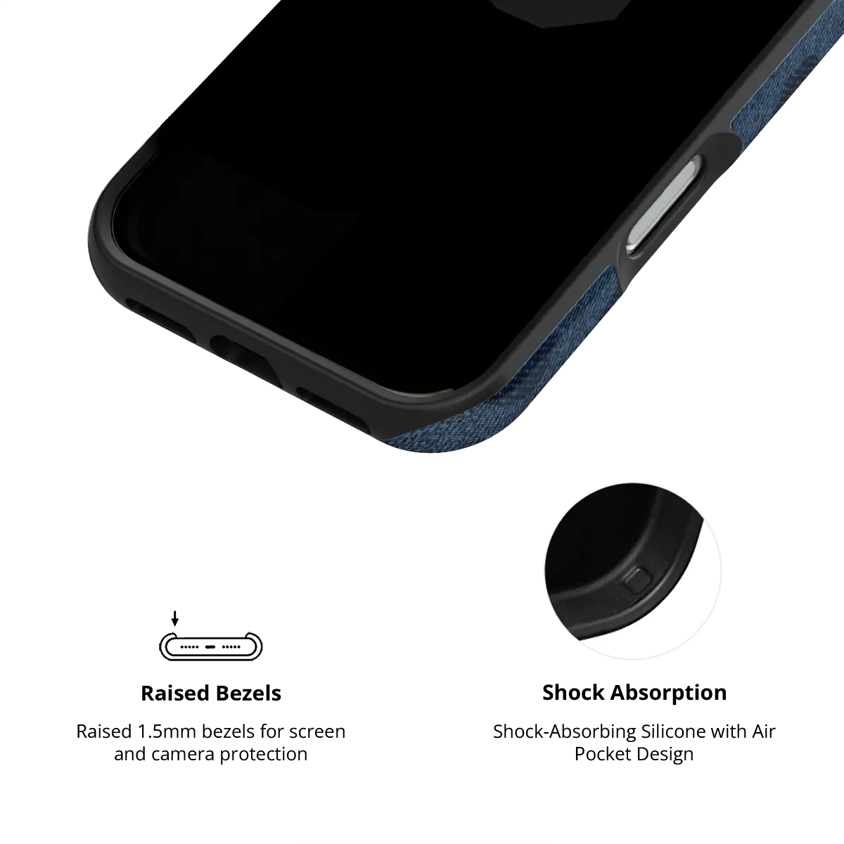 Indigo Crush | Denim Heart Y2K iPhone Case