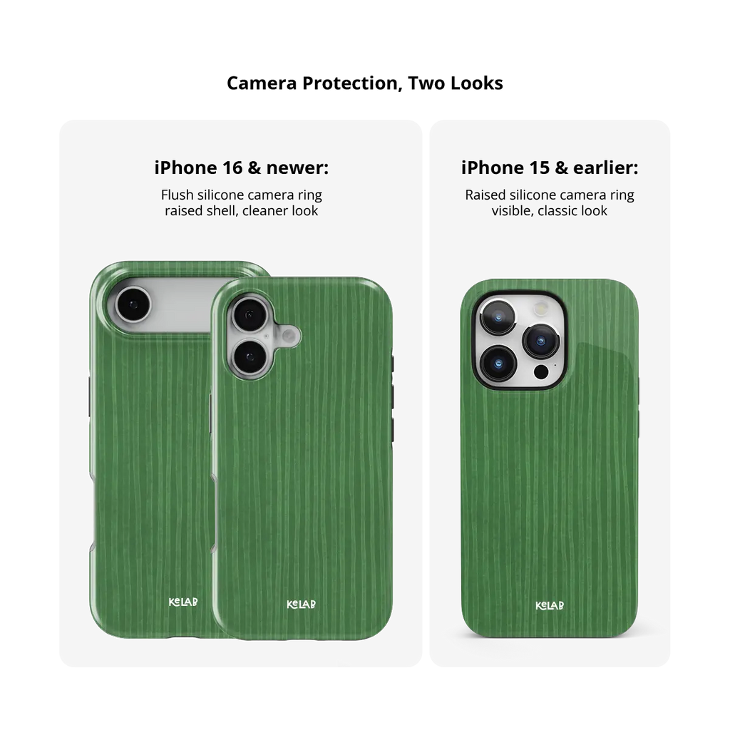 Emerald Drip | Green Stripe Pattern iPhone Case