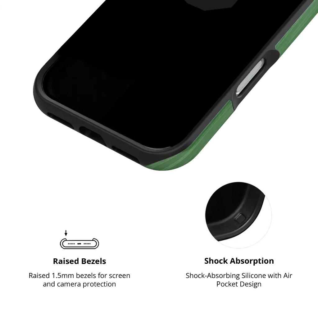 Emerald Drip | Green Stripe Pattern iPhone Case
