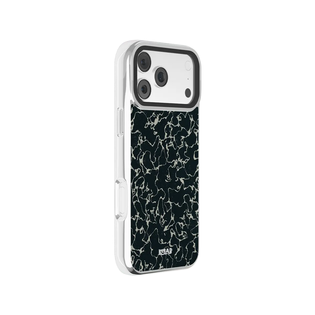 Obsidian Vein | Abstract Black Marble iPhone Case