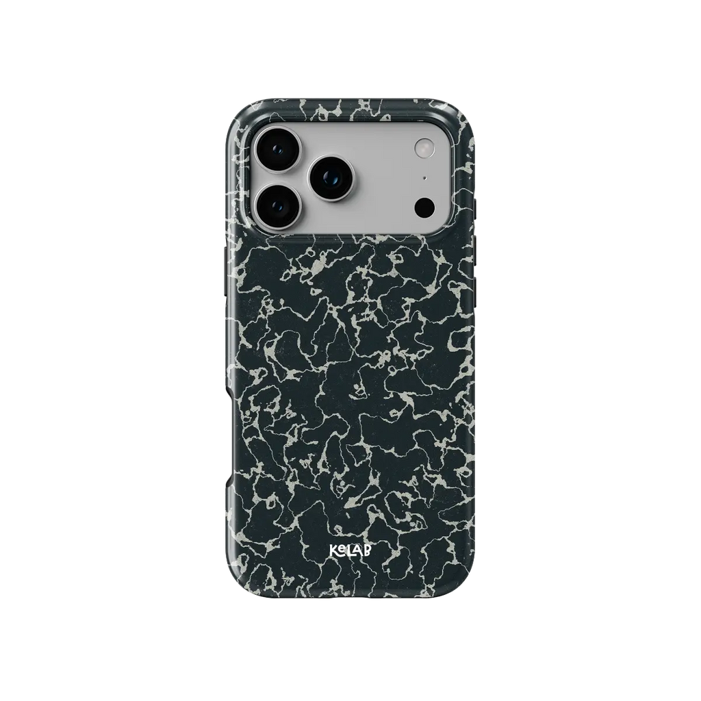 Obsidian Vein | Abstract Black Marble iPhone Case