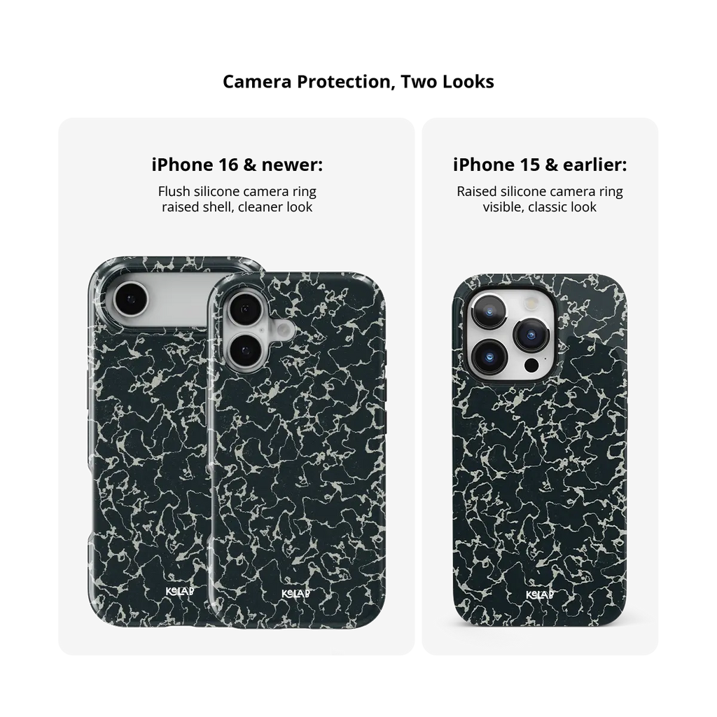 Obsidian Vein | Abstract Black Marble iPhone Case