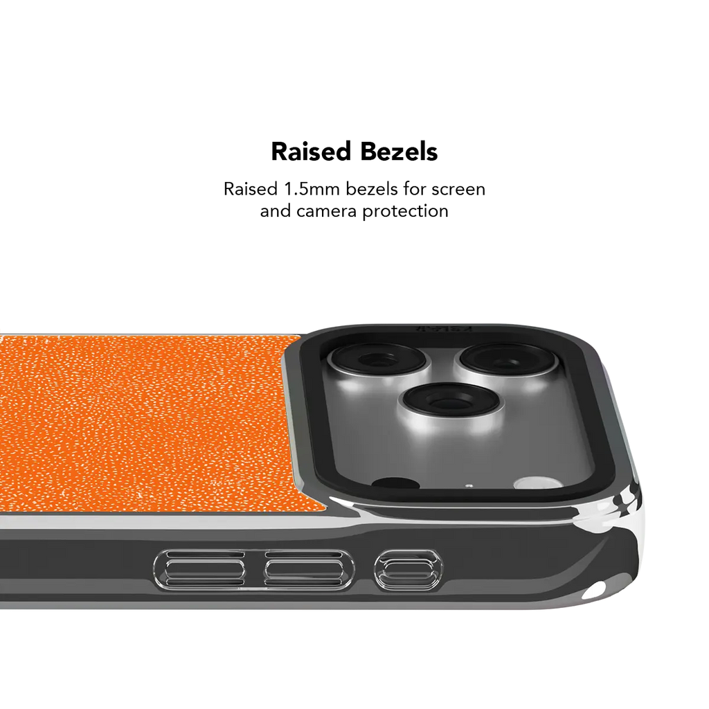 Tangerina | Electric Orange Textured iPhone Case