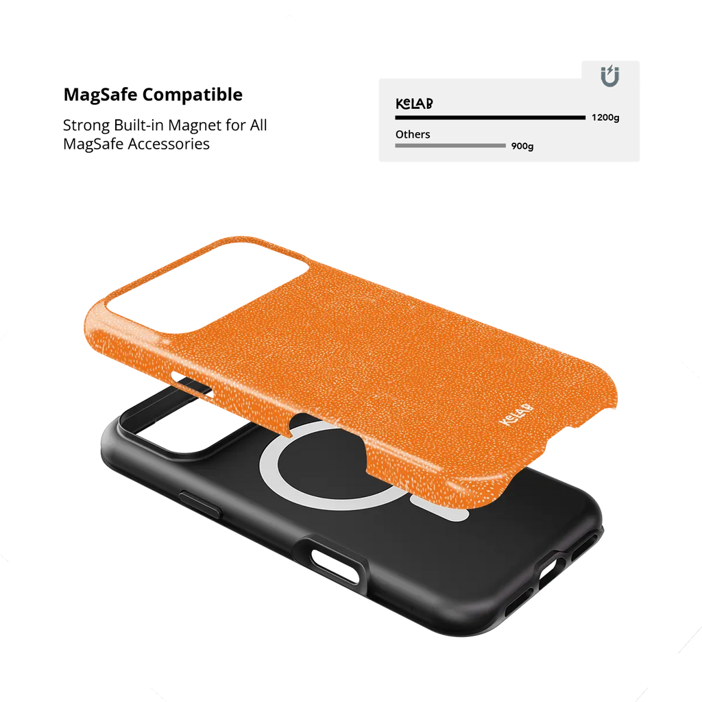 Tangerina | Electric Orange Textured iPhone Case