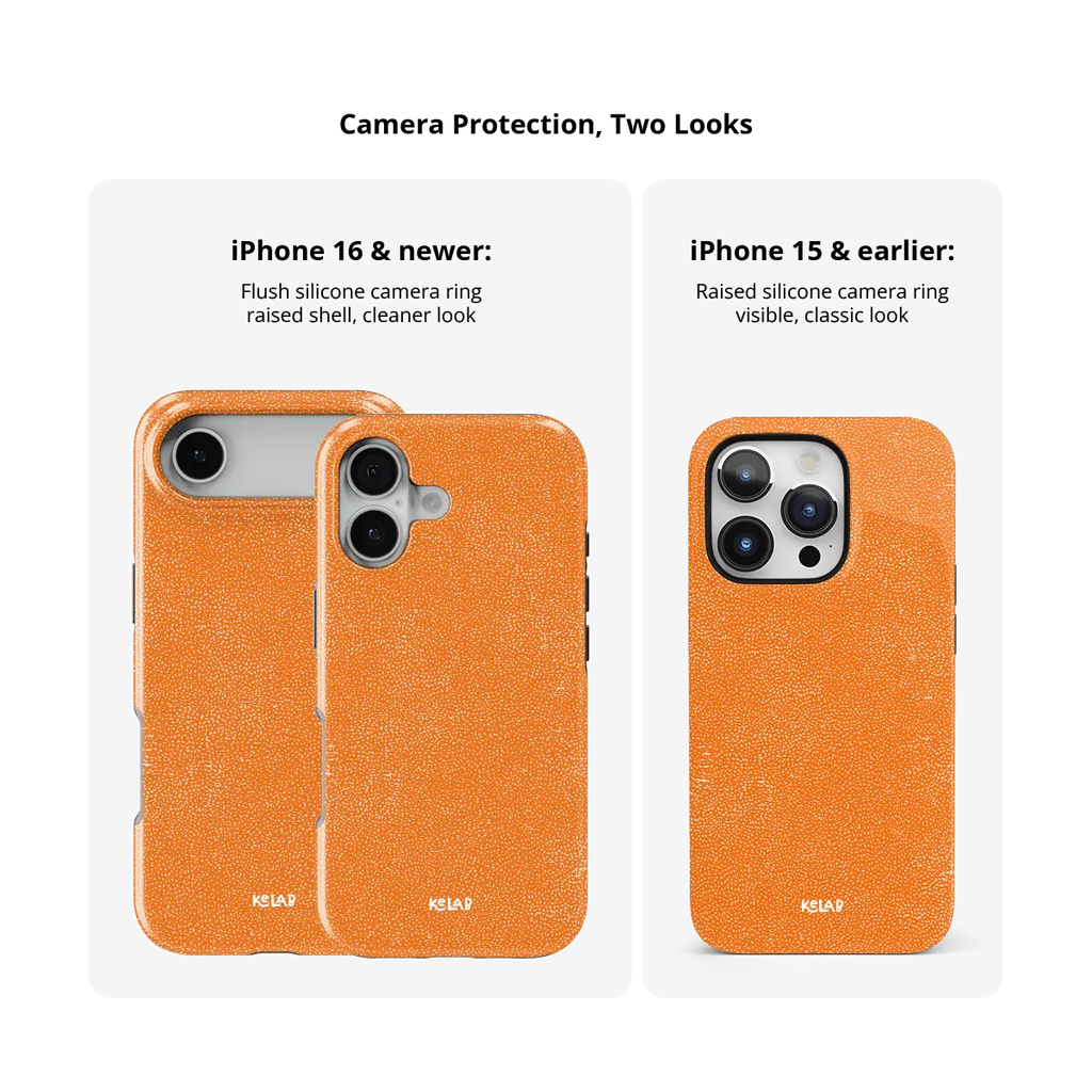 Tangerina | Electric Orange Textured iPhone Case