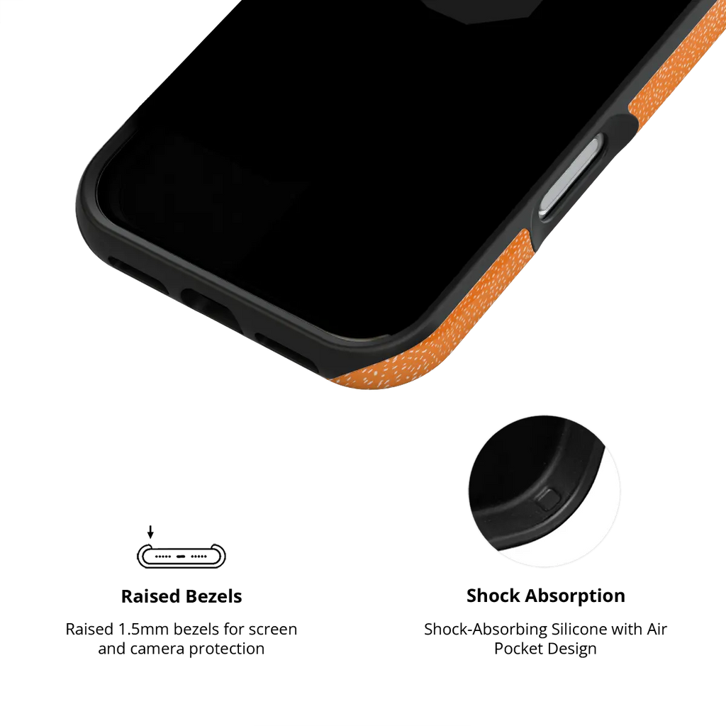 Tangerina | Electric Orange Textured iPhone Case