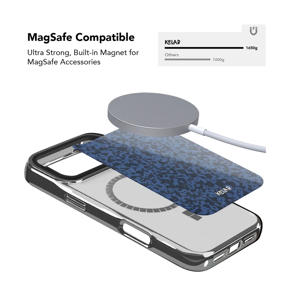 Deep Sea Static | Dark Blue Marble iPhone Case