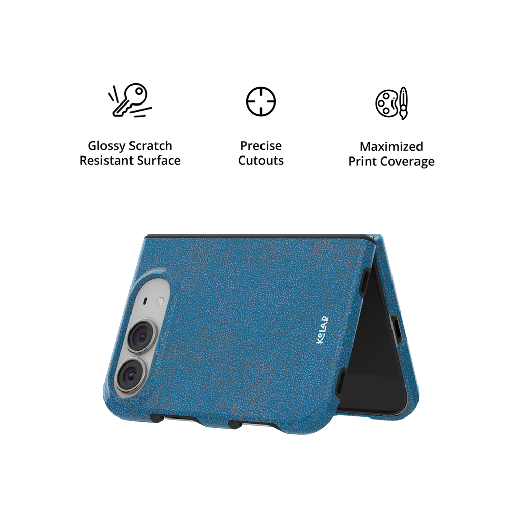 Digital Grain | Blue Terrazzo Speckled iPhone Case