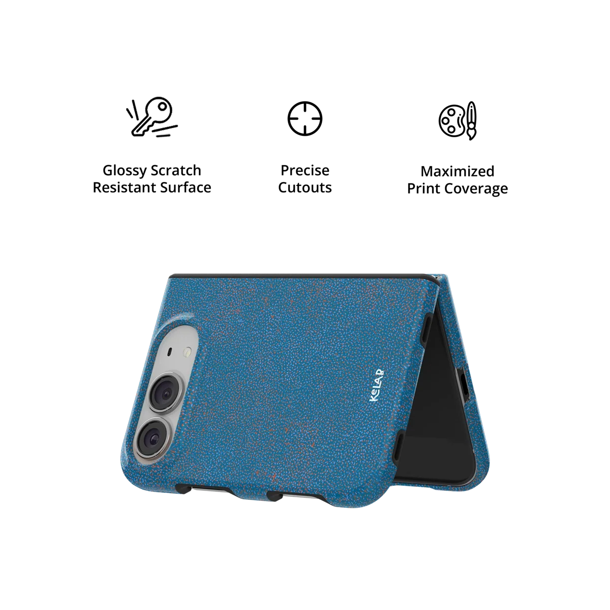 Digital Grain | Blue Terrazzo Speckled iPhone Case