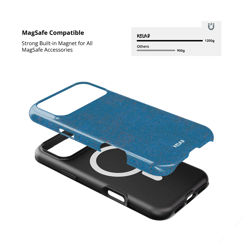 Digital Grain | Blue Terrazzo Speckled iPhone Case