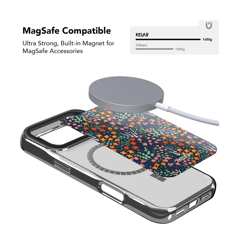 Midnight Meadow | Vibrant Wildflower iPhone Case