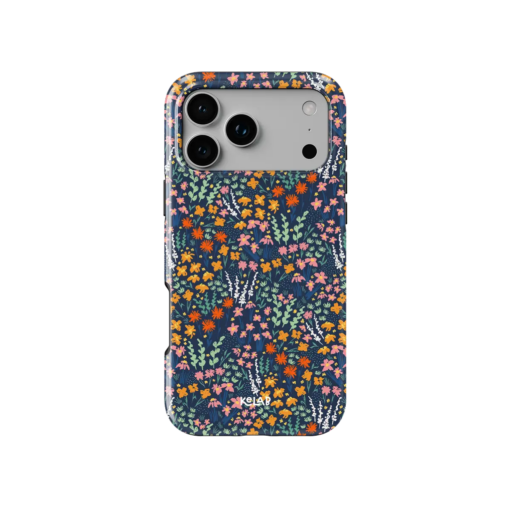 Midnight Meadow | Vibrant Wildflower iPhone Case