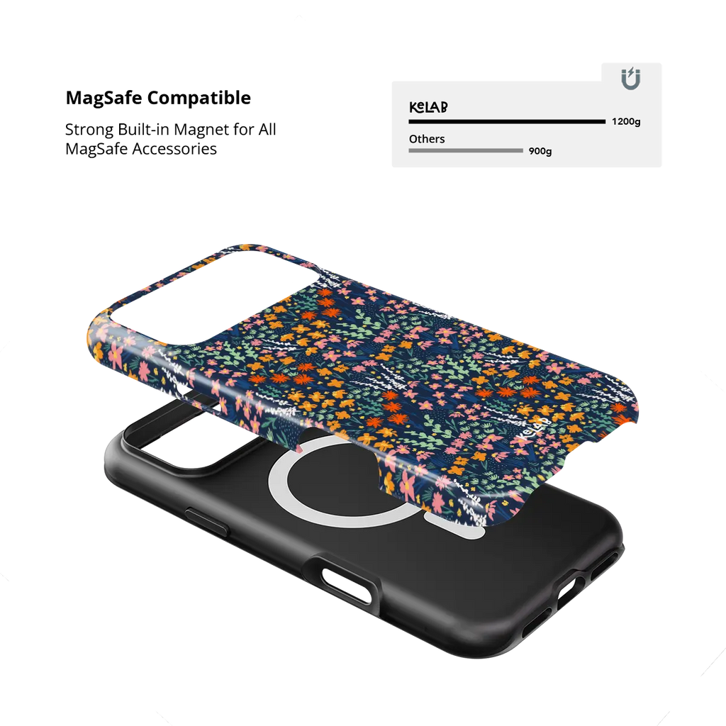 Midnight Meadow | Vibrant Wildflower iPhone Case