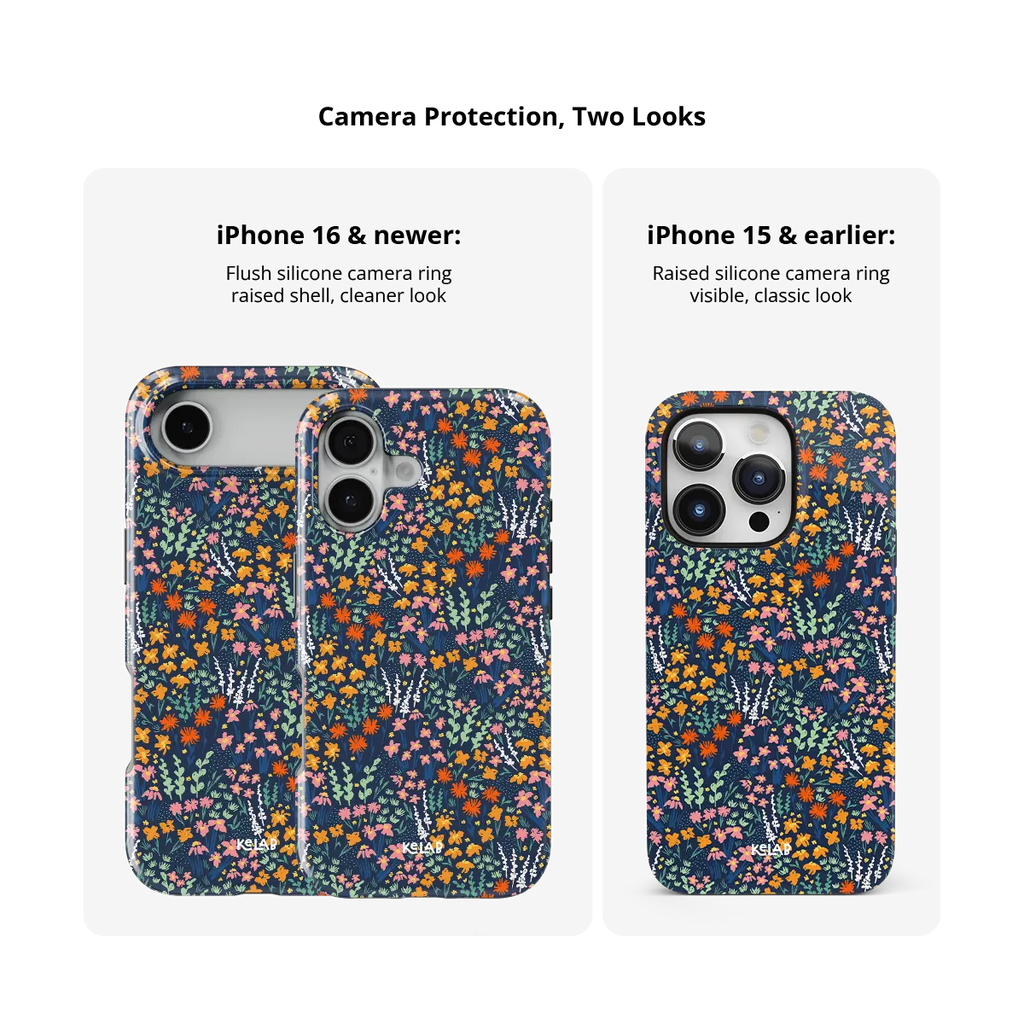 Midnight Meadow | Vibrant Wildflower iPhone Case