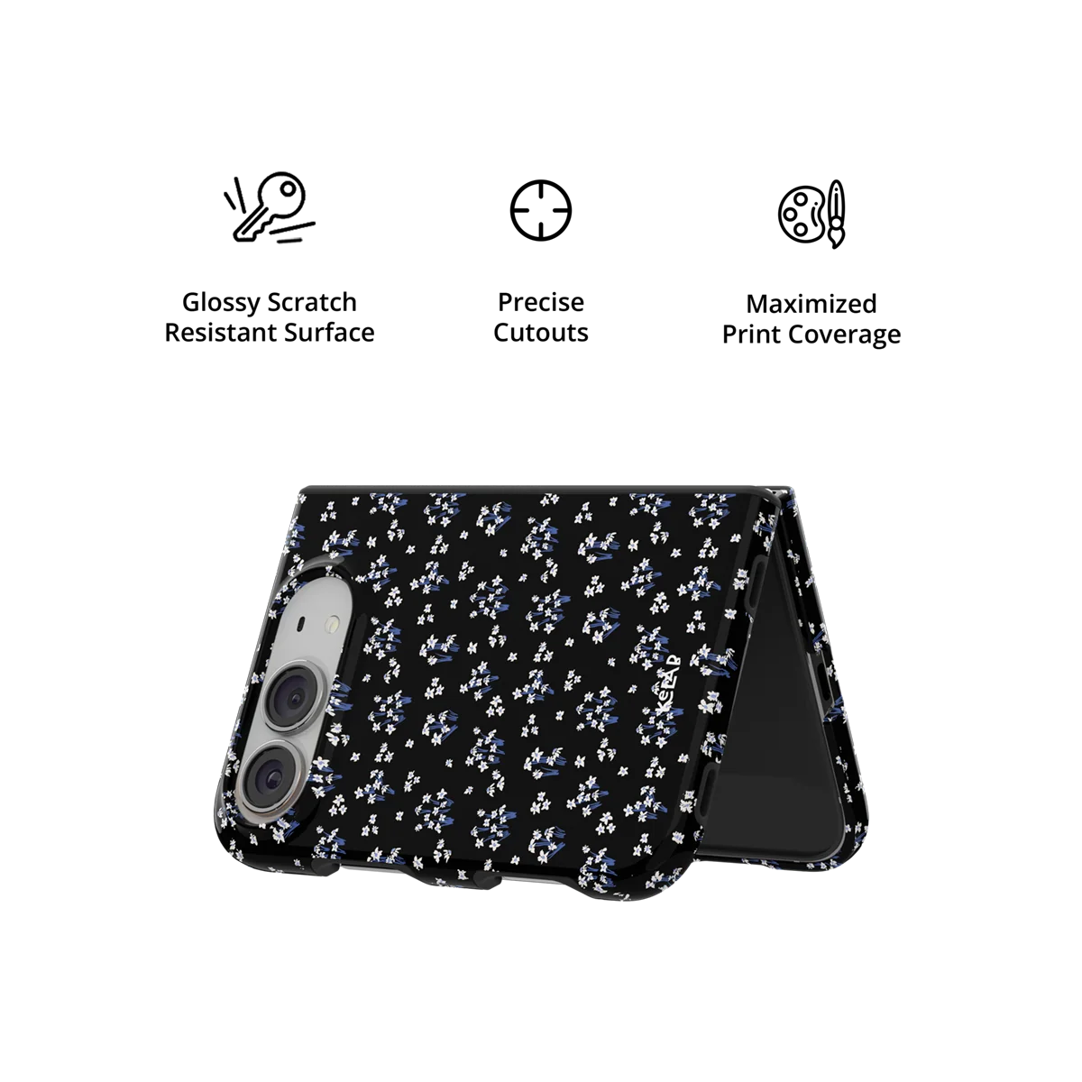 Inkwell Lily | Minimalist Black Floral iPhone Case