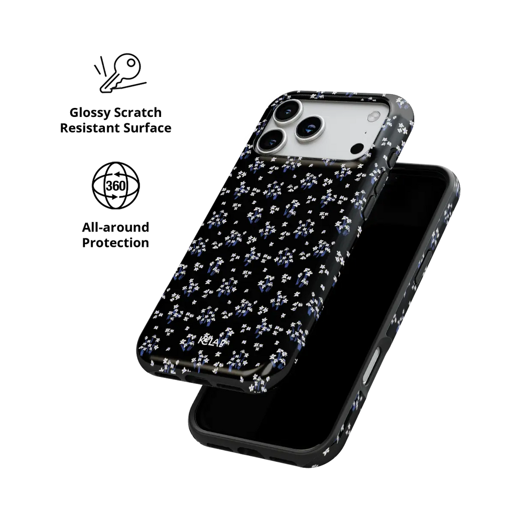 Inkwell Lily | Minimalist Black Floral iPhone Case
