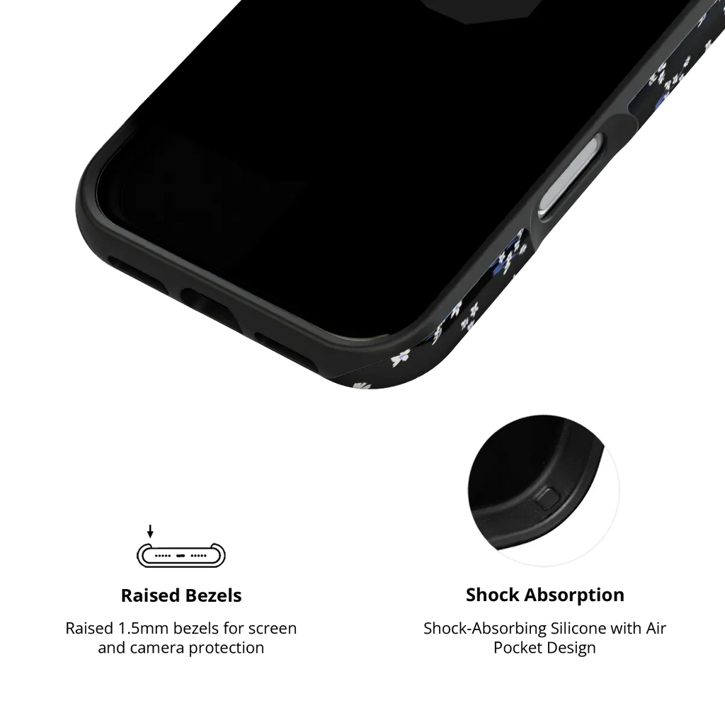 Inkwell Lily | Minimalist Black Floral iPhone Case