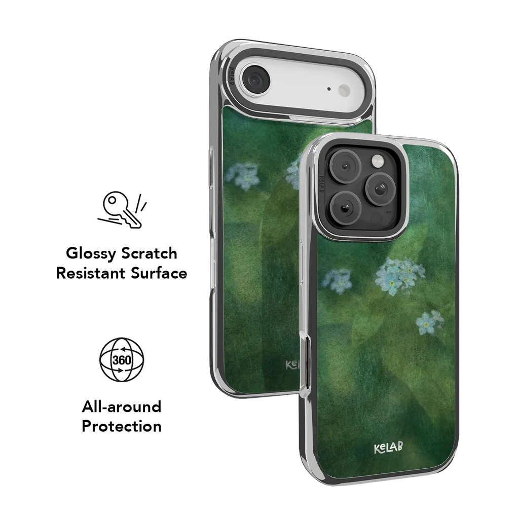 Misty Morning | Deep Green Floral iPhone Case