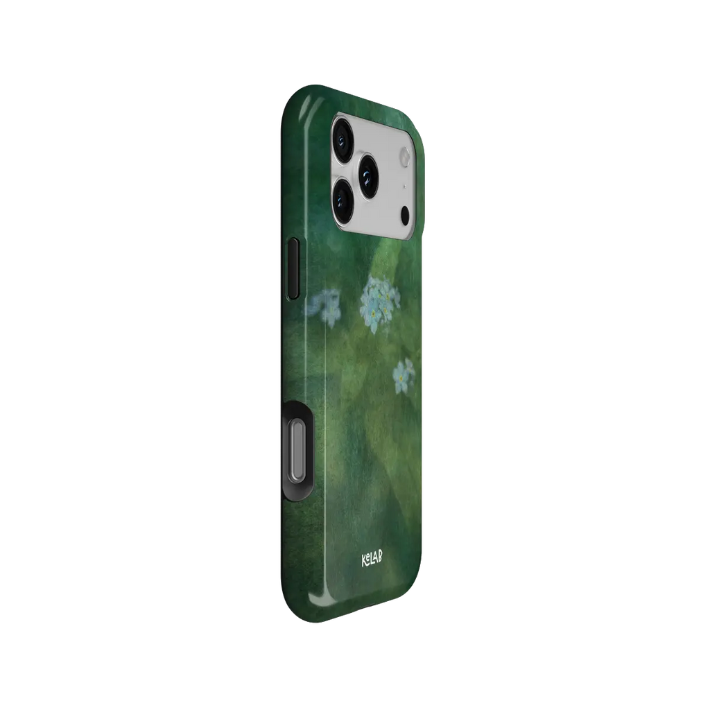 Misty Morning | Deep Green Floral iPhone Case