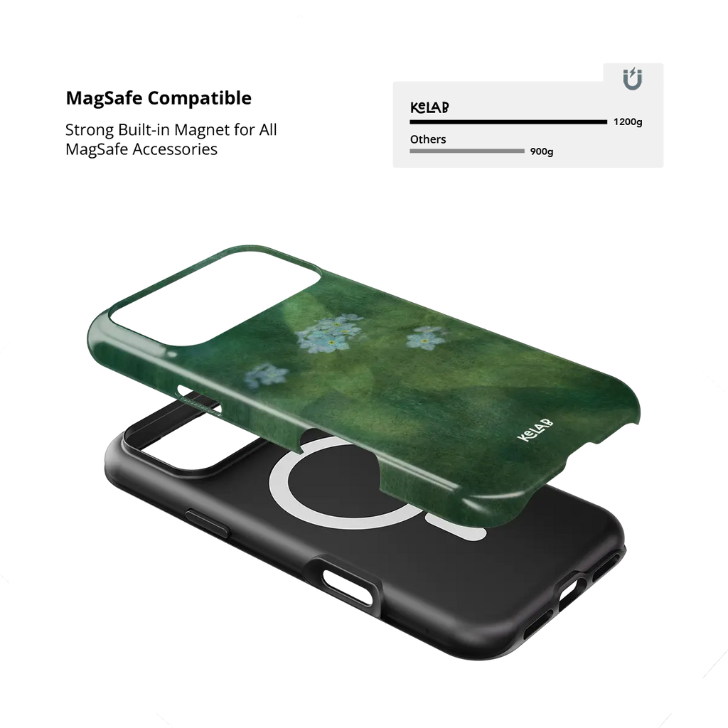 Misty Morning | Deep Green Floral iPhone Case