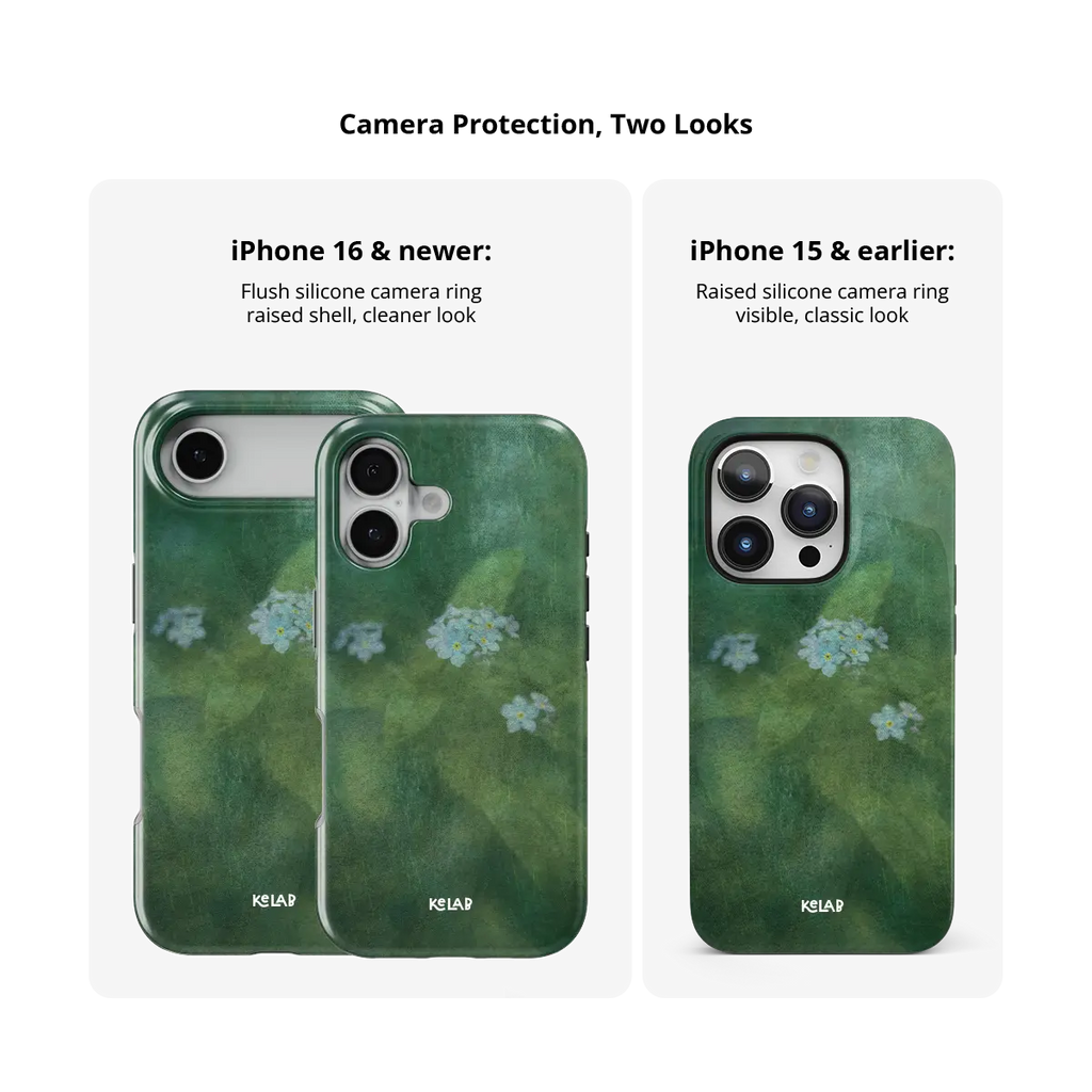 Misty Morning | Deep Green Floral iPhone Case