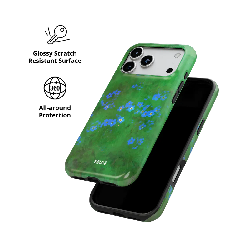 Forget Me Meadow | Vibrant Green Floral iPhone Case