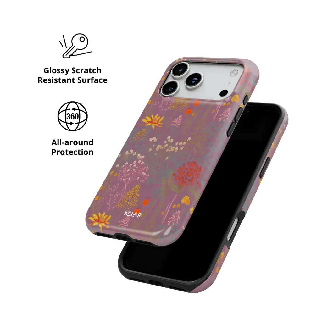 Wildflower Tapestry | Dusty Pink Floral iPhone Case